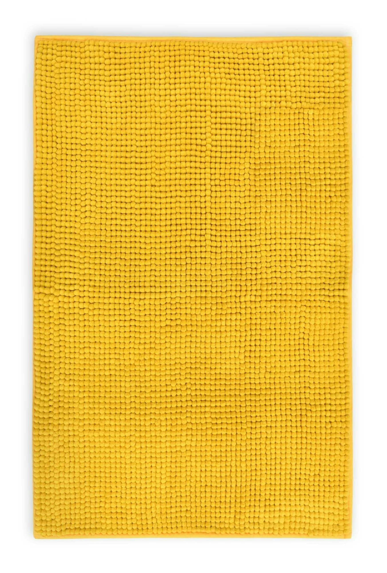 Velosso Yellow Shaggy Noodle Bathmat Antislip