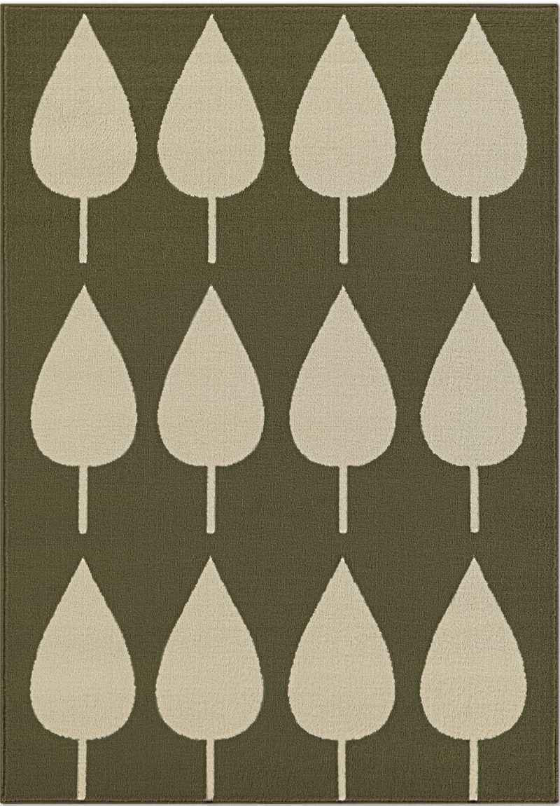 Hanse Home Green Adventures Kids Rug – Lovely Leaves - 160X235 Cm