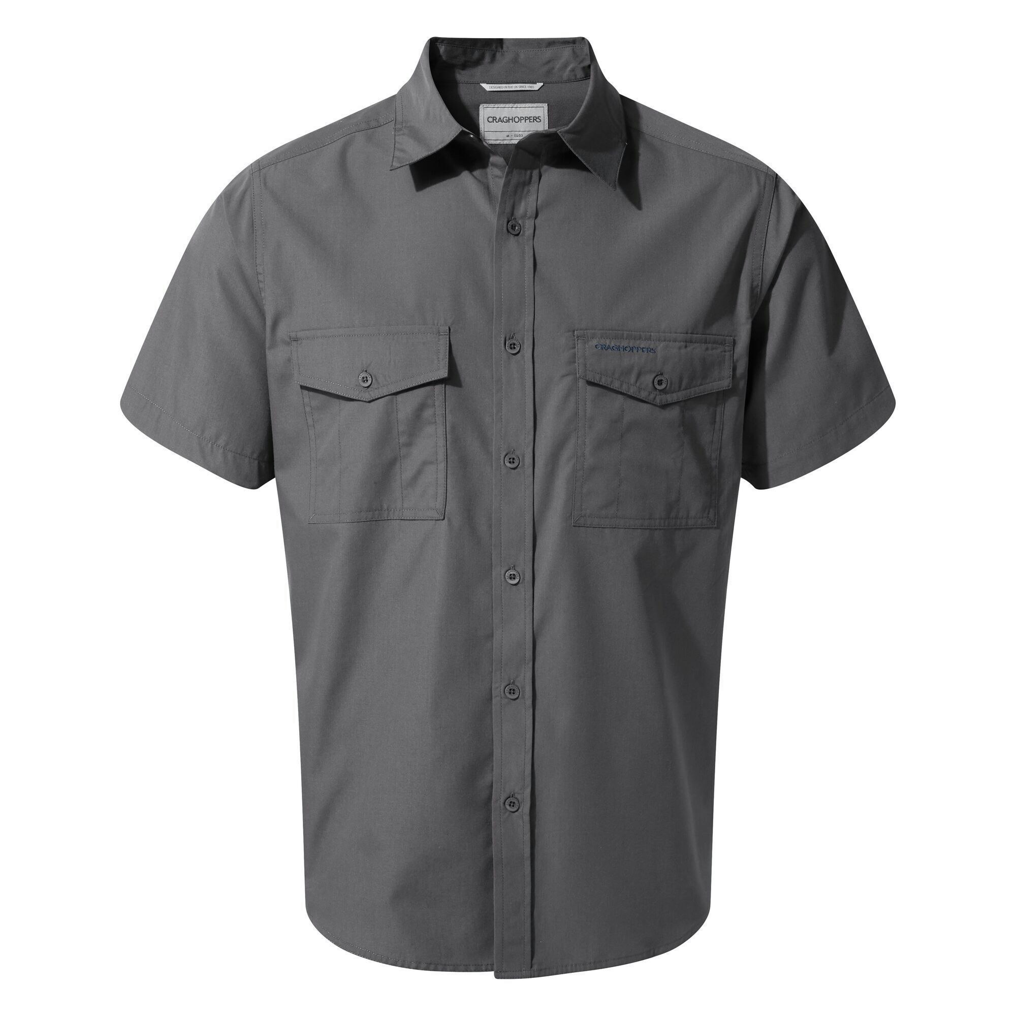Craghoppers Men's Blue Kiwi Short-Sleeved Shirt - Ombre - S - Ombre