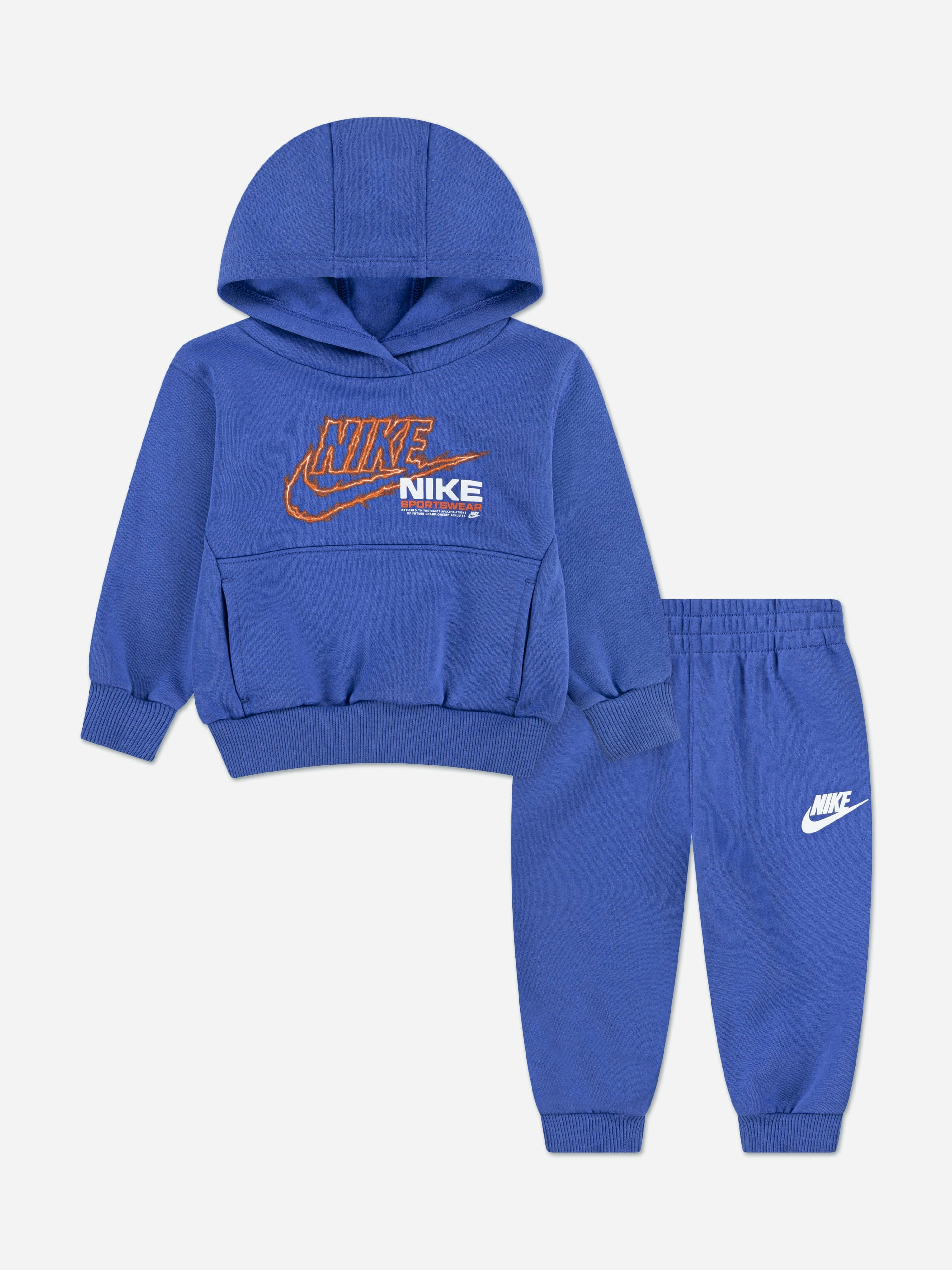 Nike Boys Blue Nsw Fleece Tracksuit In - 24 Mths