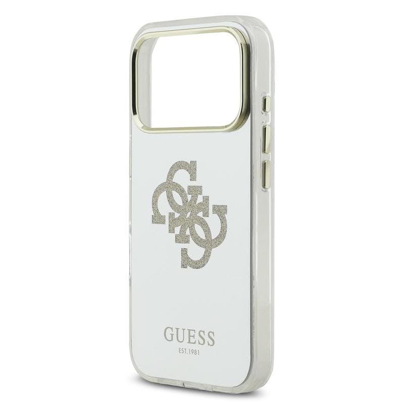 Guess Gold Pc/Tpu Mirror 4G Glitter Logo Case With Magsafe For Iphone 17 Pro 6.3" - Guhmp17lhmr4gdg