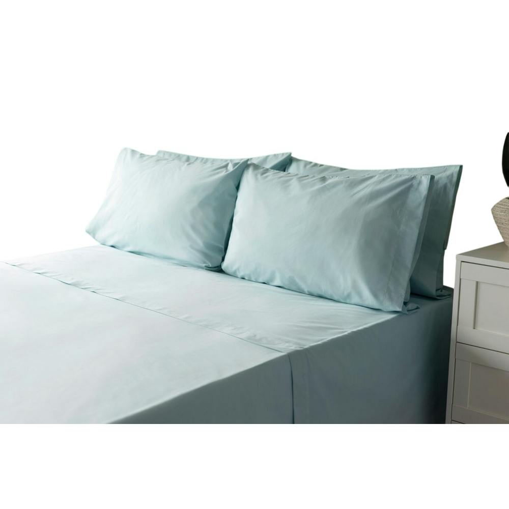 Belledorm Percale Fitted Sheet - Duck Egg - Duck Egg - Single - 100% Cotton