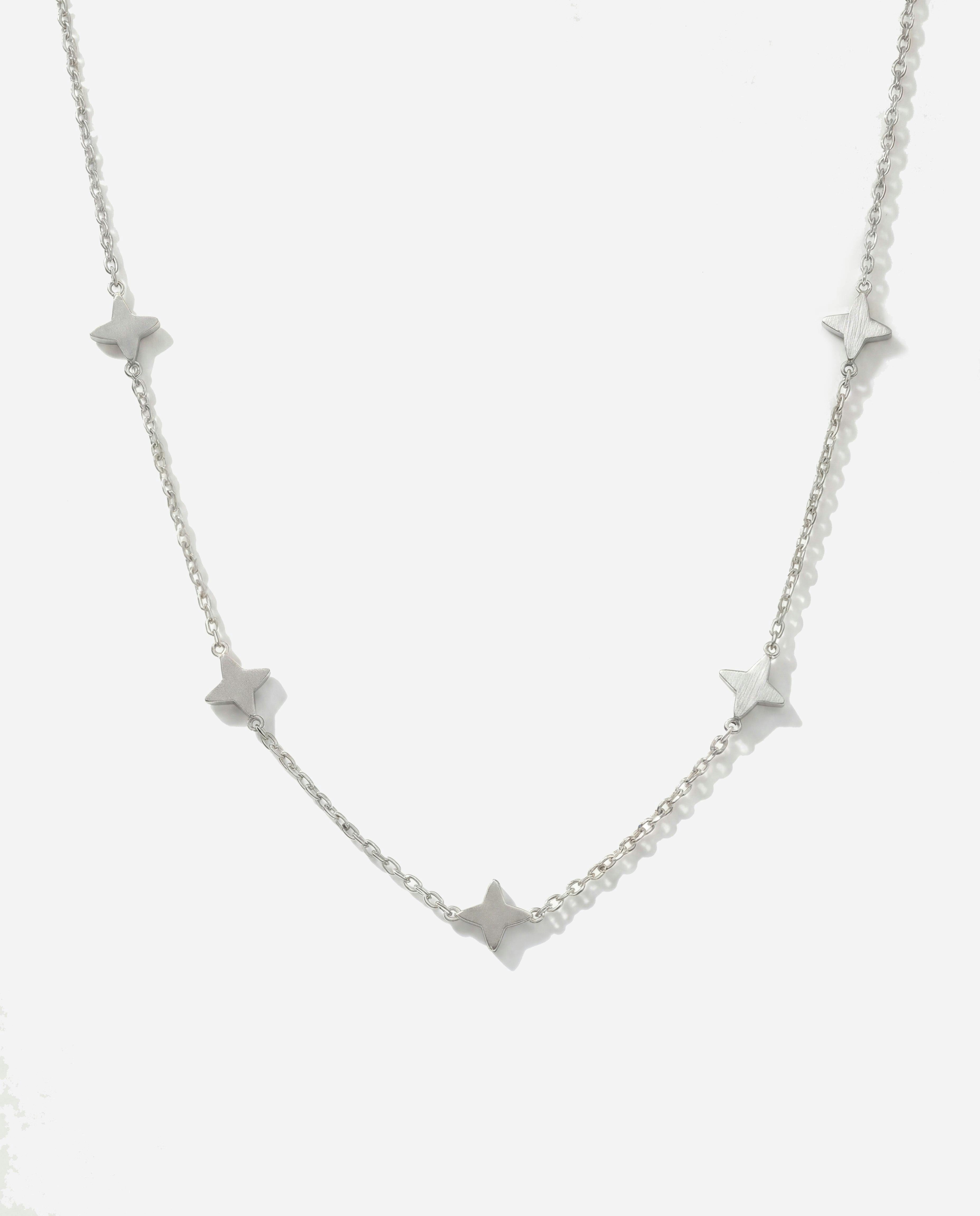Elk & Bloom Silver Lucky Clover Choker Necklace - Yes Please