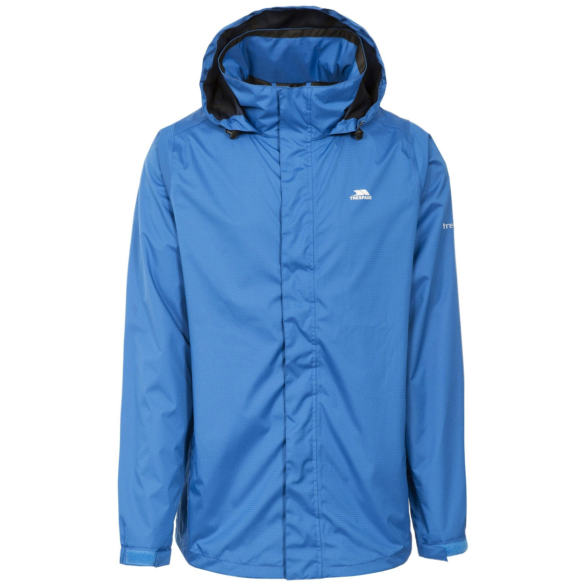 Trespass Men's Blue Fraser Ii Waterproof Jacket - Xs - 100% Polyester