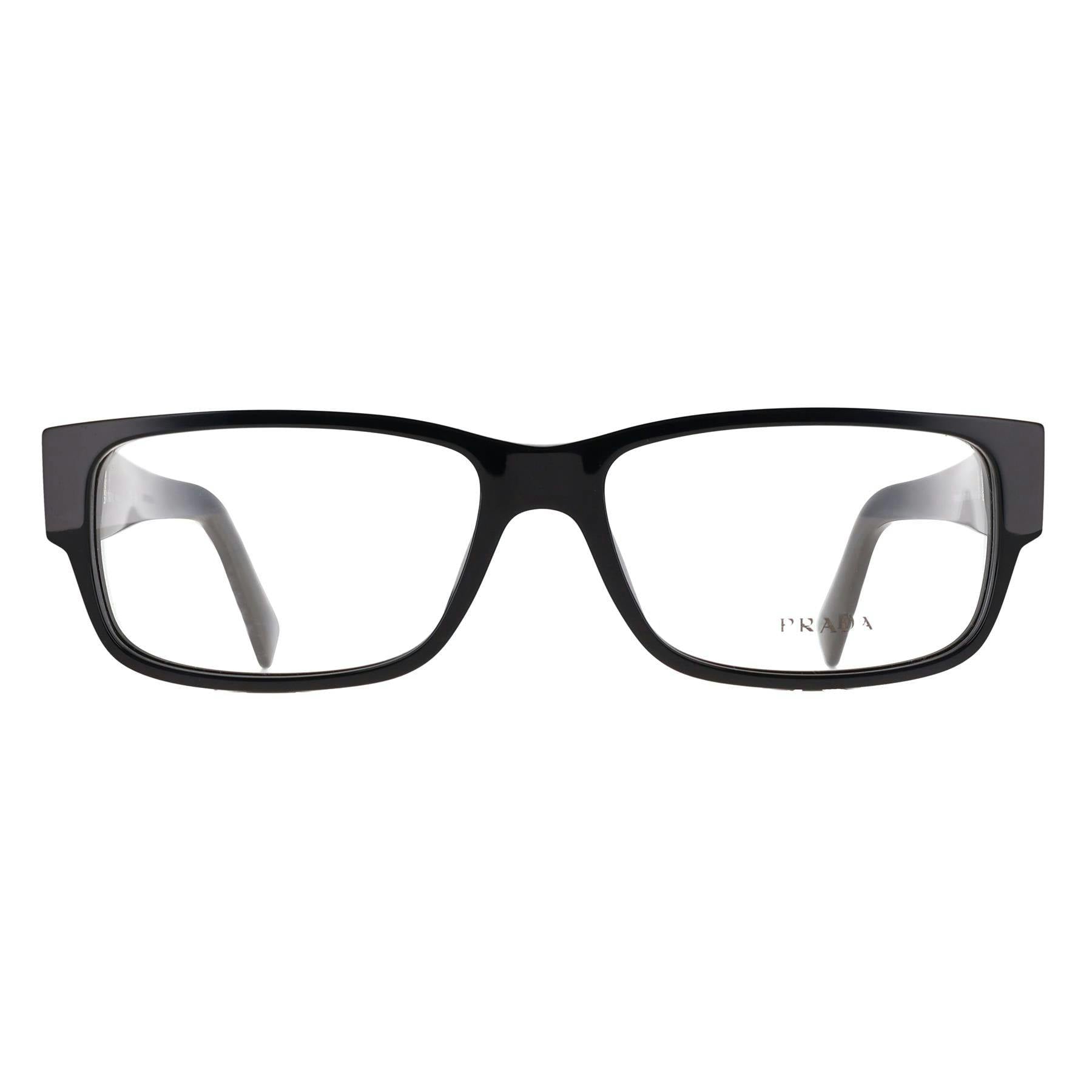 Prada Black Pr B09v 16K1o1 Man Optical Frames Acetate Squared Normal - Image 3