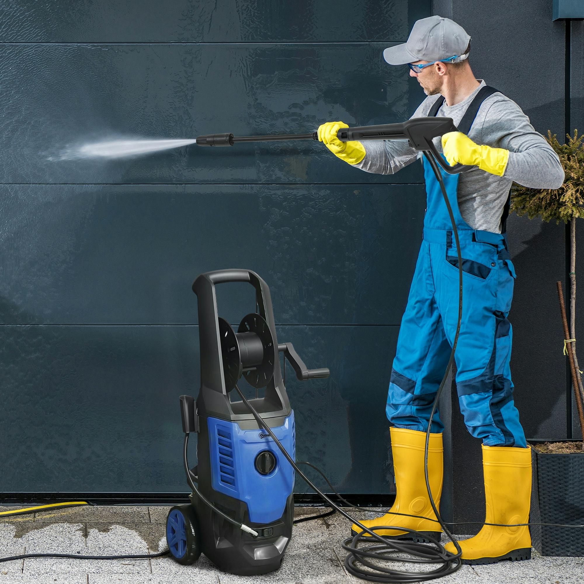 Rackhams 2200W Power Washer 170 Bar Pressure With Adjustable Nozzle - 1 - High Pressure Washer - 32W X 32D X 80H Cm