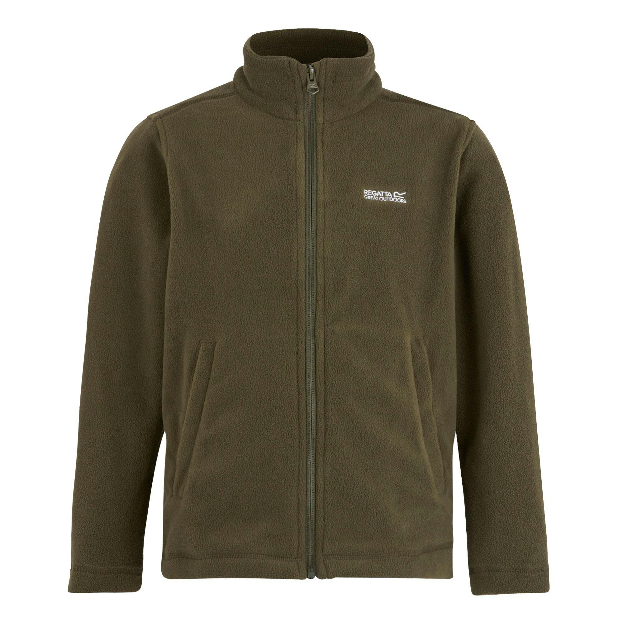 Regatta Great Outdoors Childrens/Kids King Ii Lightweight Full Zip Fleece Jacket - Olive Night - 13 Years - Olive Night - 100% Polyester