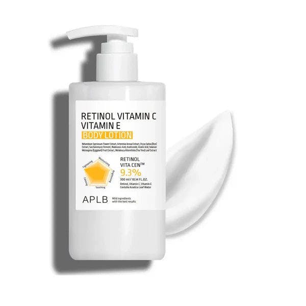 Aplb Retinol Vitamin C Vitamin E Body Lotion | Retinol Vita Cen 9.3% 10.14 Fl.oz/Korean Skincare, Long Lasting Hydration, Wrinkle Care, Revitalize For - Image 5