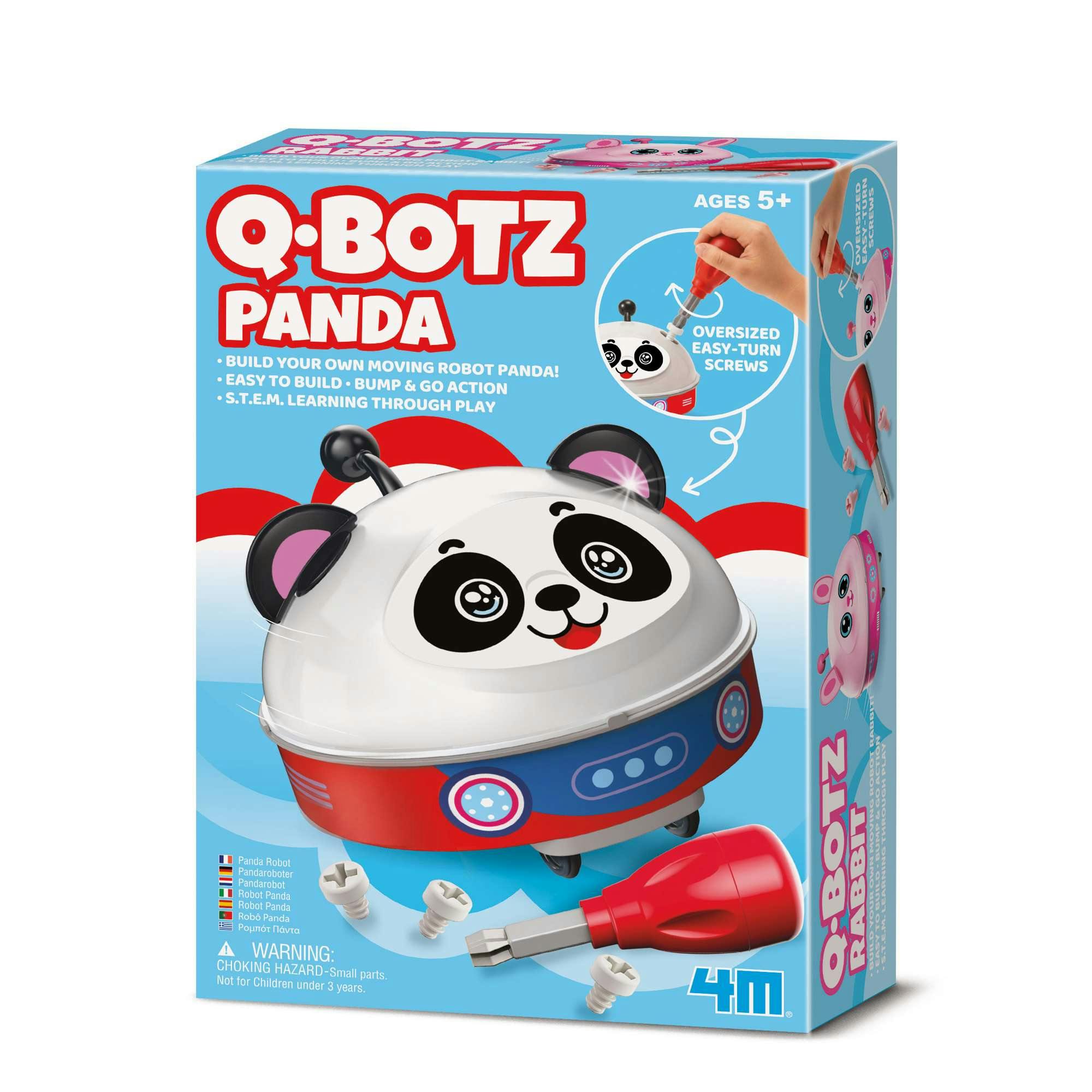 Kidzrobotix Q.botz-Panda Robot Building Kit Black/White 4M - Image 2