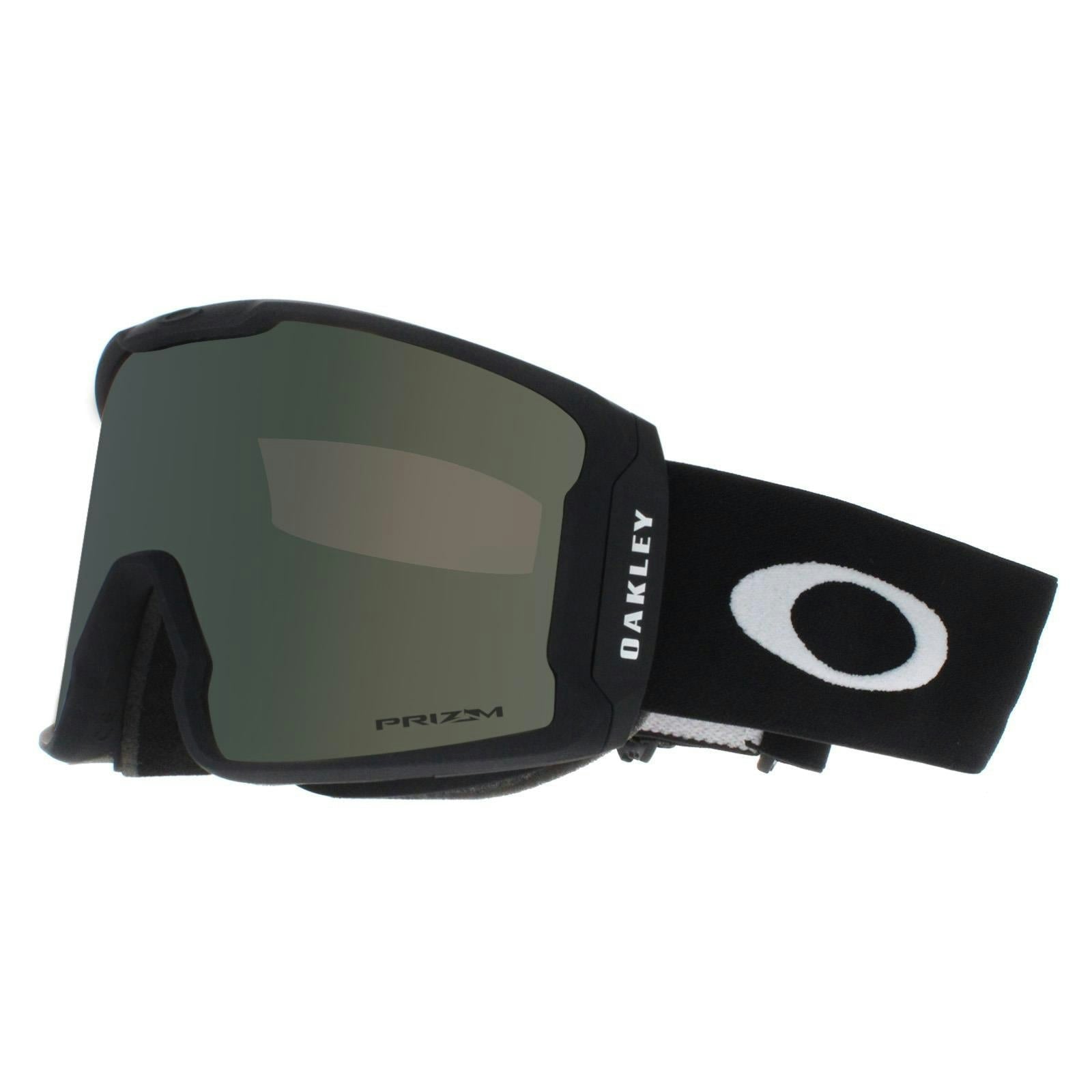 Oakley Black/Gold Ski Goggles Line Miner L Oo7070-C3 Matte Prizm Sage Iridium