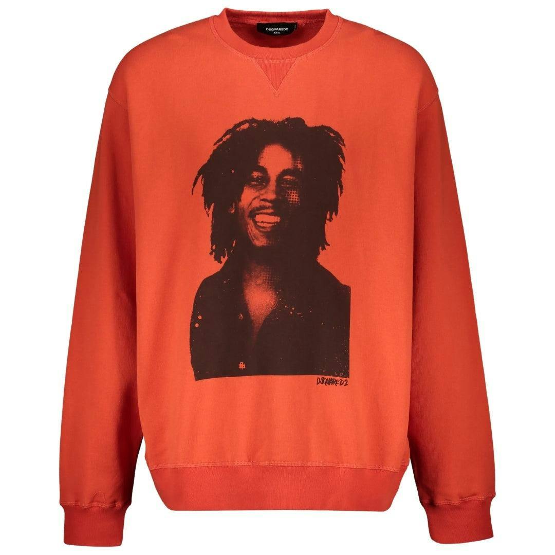 Dsquared2 Men's Red Bob Marley Cool Fit Sweatshirt - M - 100% Cotton