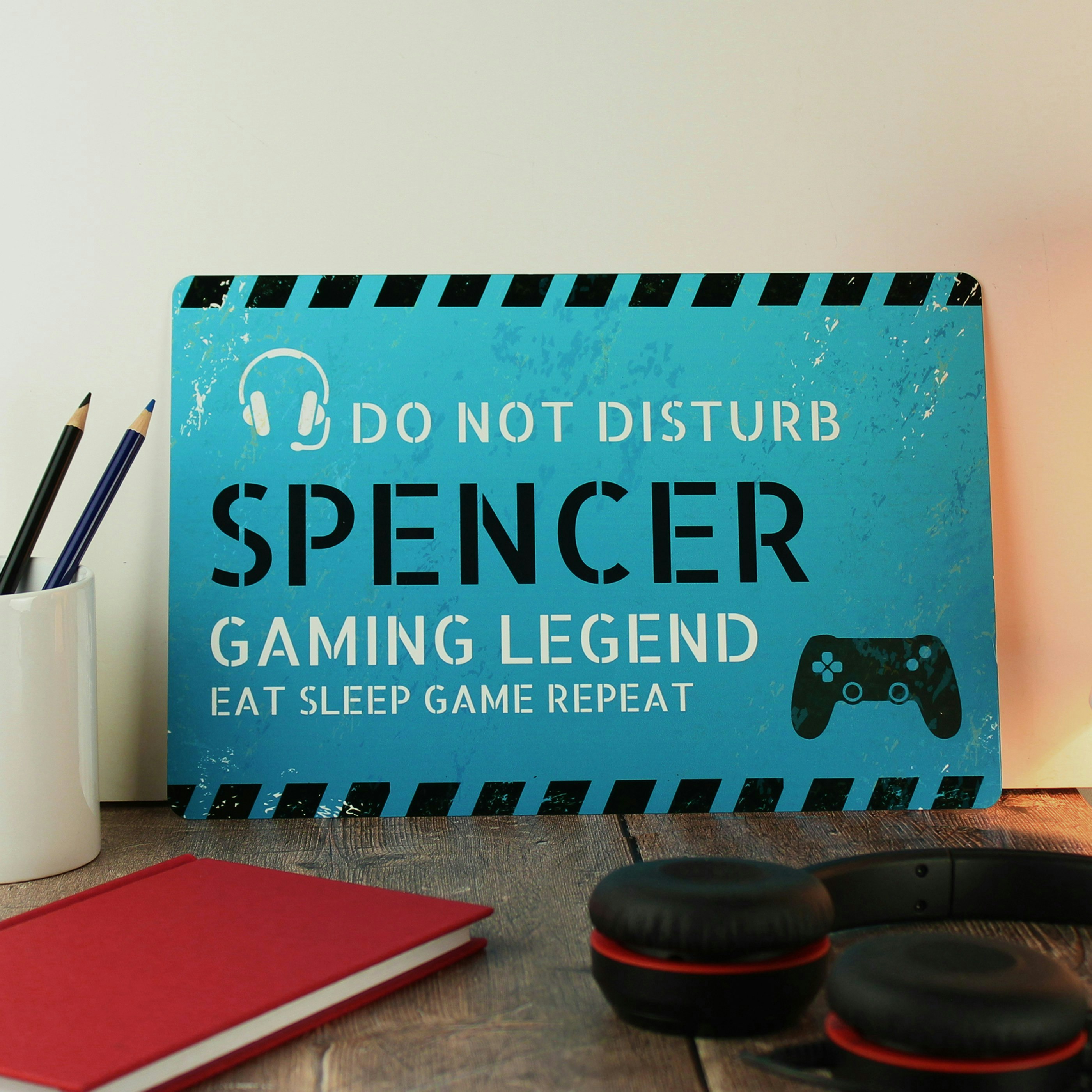 Personalised Memento Company Personalised Gamer Do Not Disturb Metal Sign