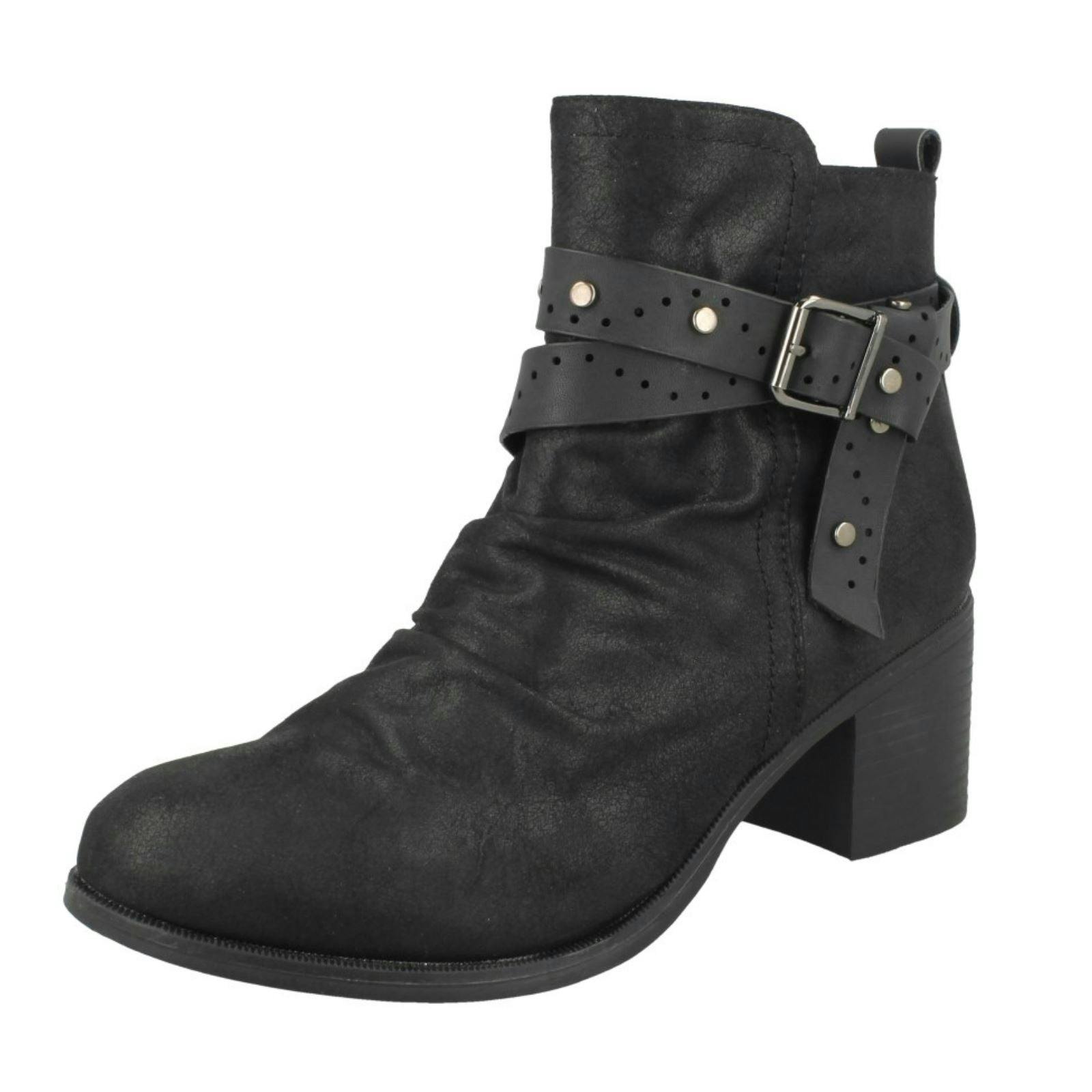 Down To Earth Women's Black Ankle Boots - Uk 7