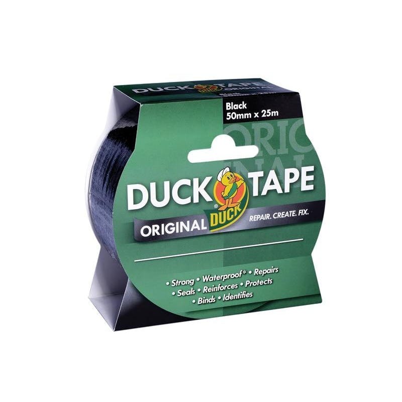 Rackhams Black Duck Tape Original - 50Mm X 25M
