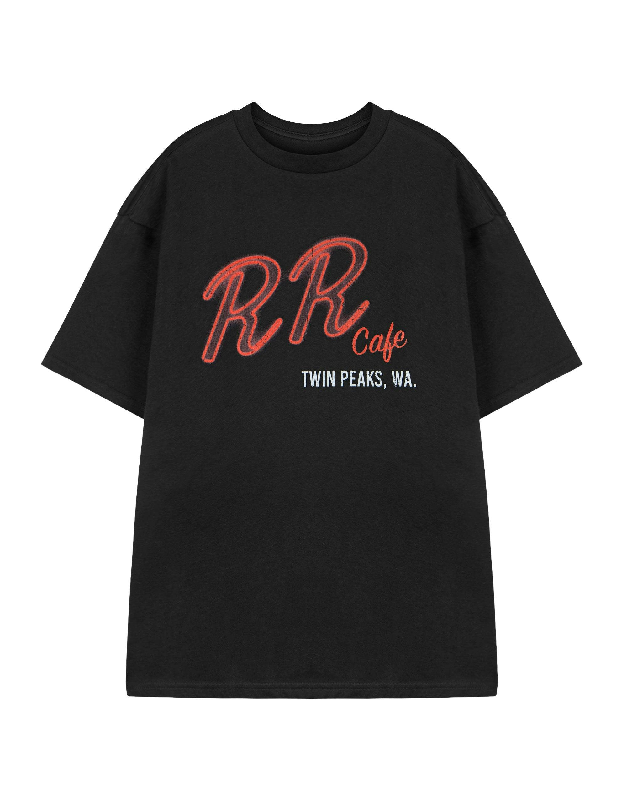 Vanilla Underground Unisex Black Twin Peaks Cafe Short Sleeved T-Shirt - XXX-Large