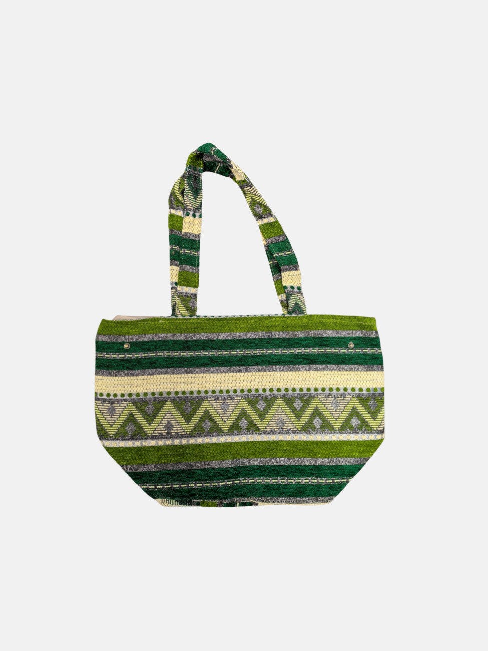 Berber Leather Green The Nador Small Expandable Fabric Tote In