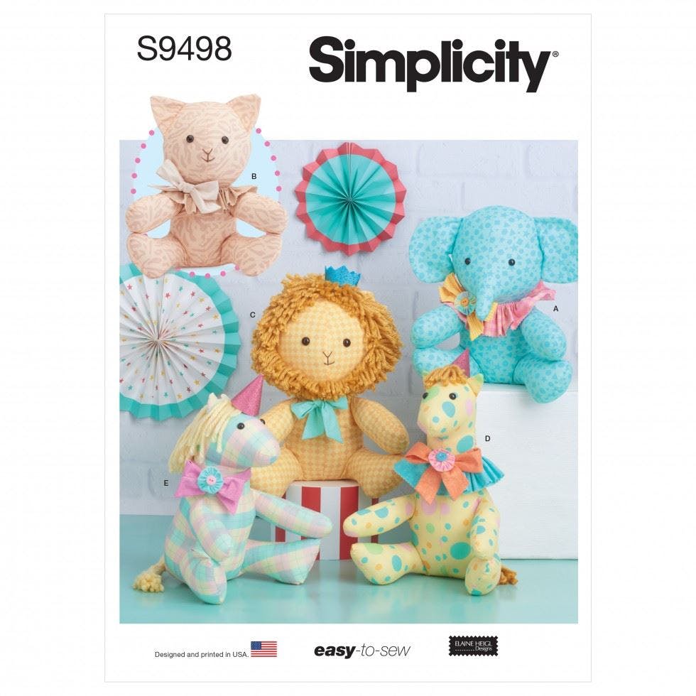 Simplicity Sewing Pattern 9498, Toys Os (One Size) - Easy - Os (One Size)