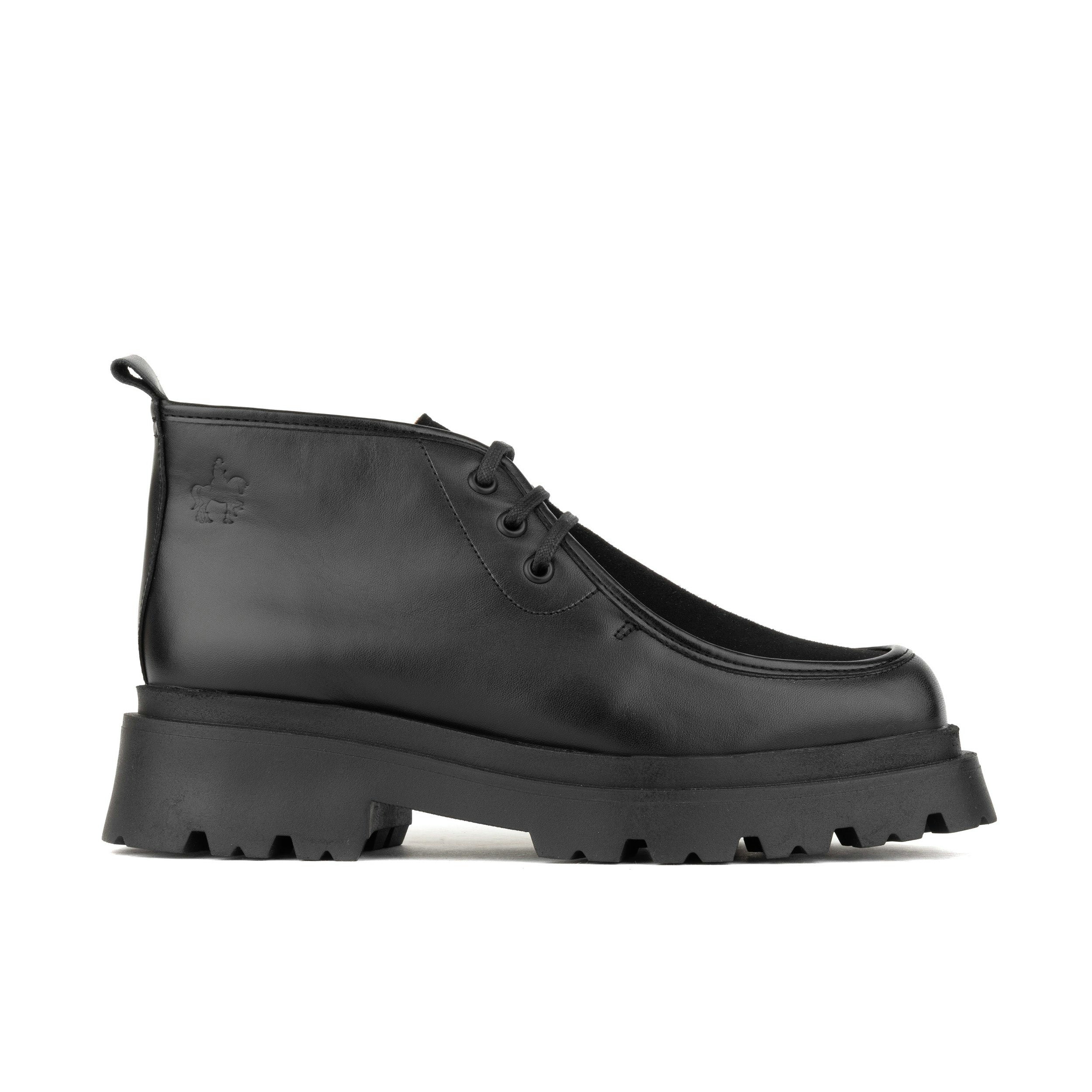 Embassy London Women's Black Verona - Square Toe Chukka Boot - Uk 6 / Eu 39 / Us 8