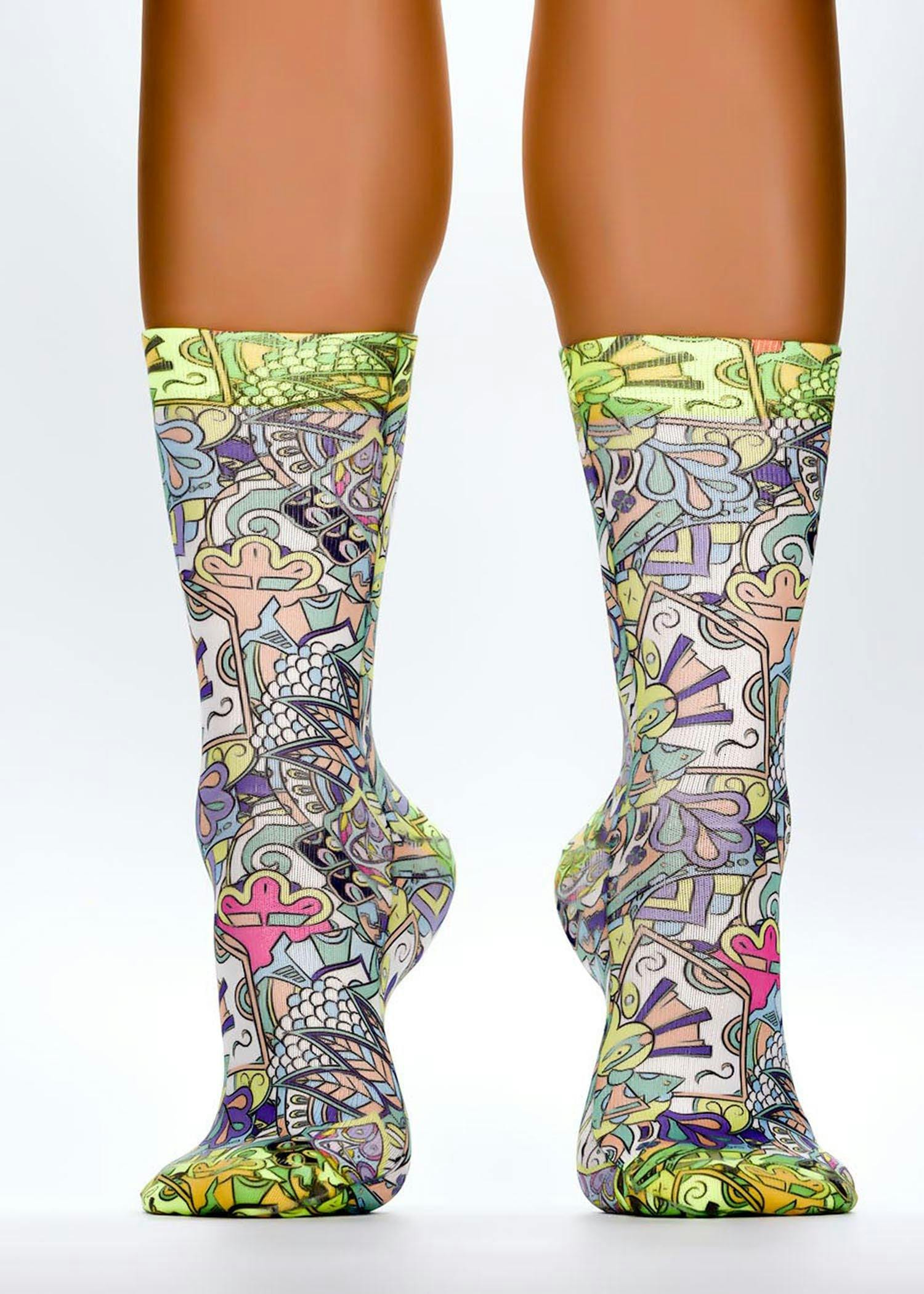 Jemsox Women's Illusion Novelty Gift Socks