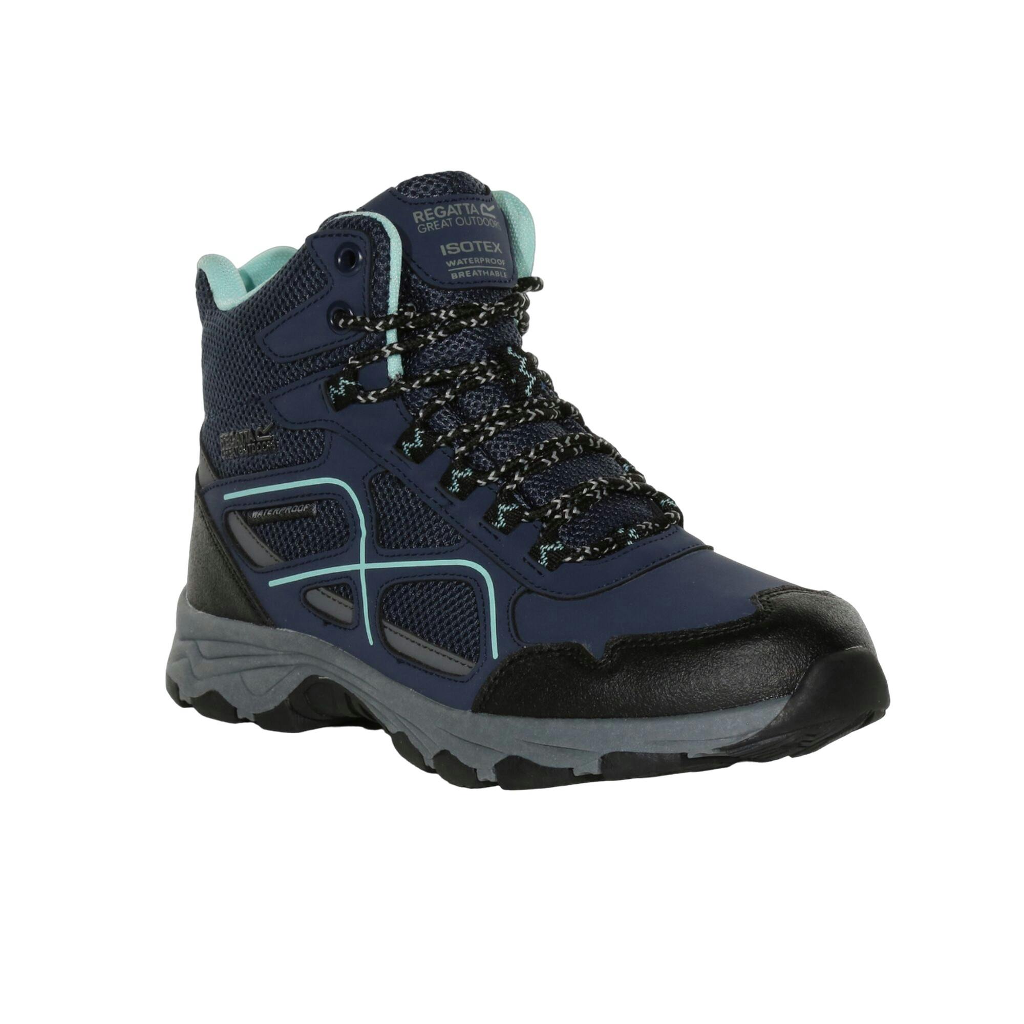 Regatta Women's Lady Vendeavour Walking Boots - Navy/Amazonite - 5 Uk - Navy/Amazonite - 53% Polyurathane/47% Polyester