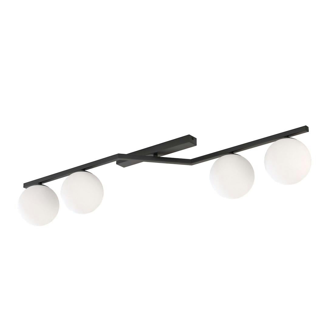 Rackhams Black/White Naton Ceiling Lamp 4 X E14 With Shade