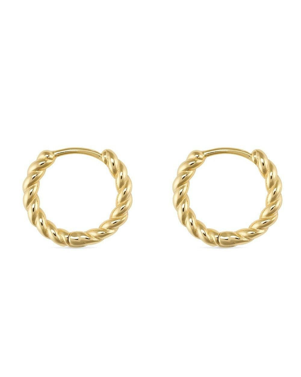 Elk & Bloom Gold Small Plated Thin Hoop Earrings - No Thank You