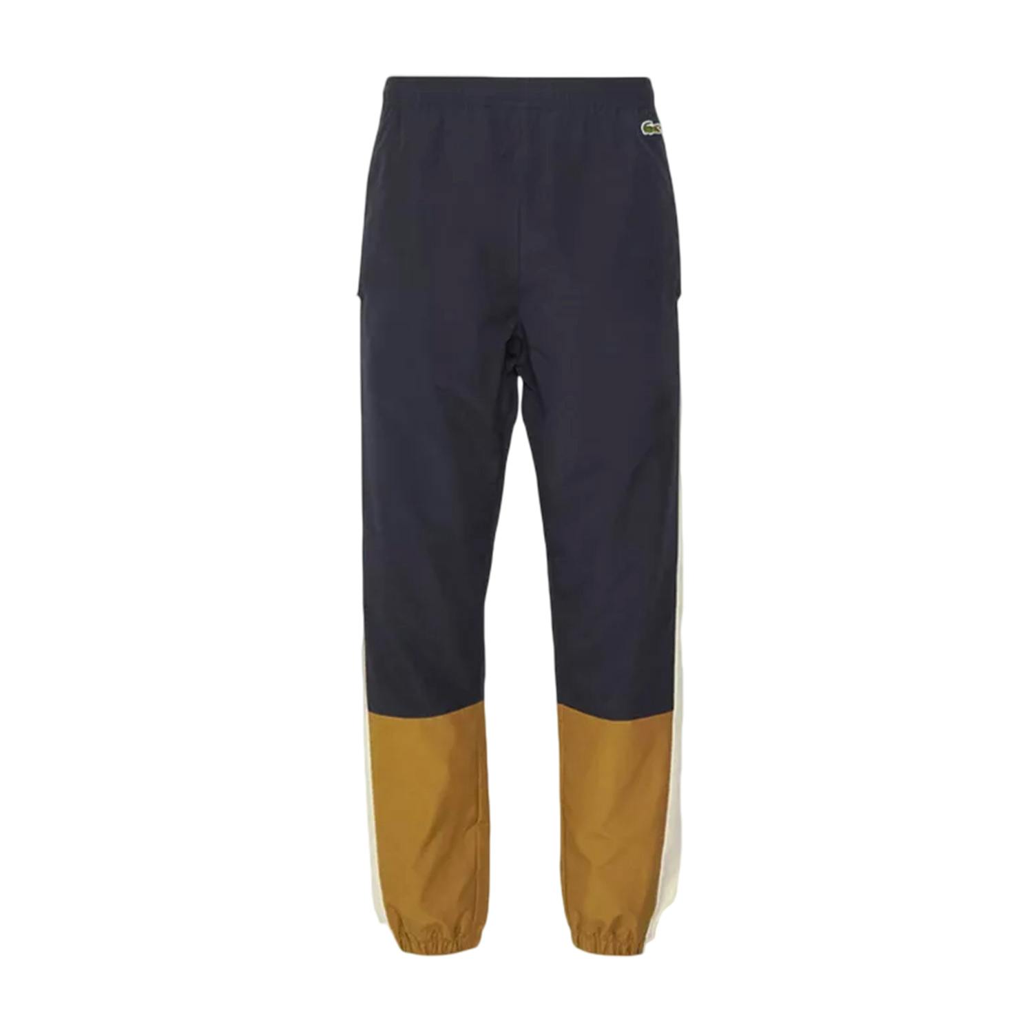 Lacoste Men's Brown Colour Block Tracksuit Bottoms - Navy/ - S - Navy/ - 100% Recycled Polyester