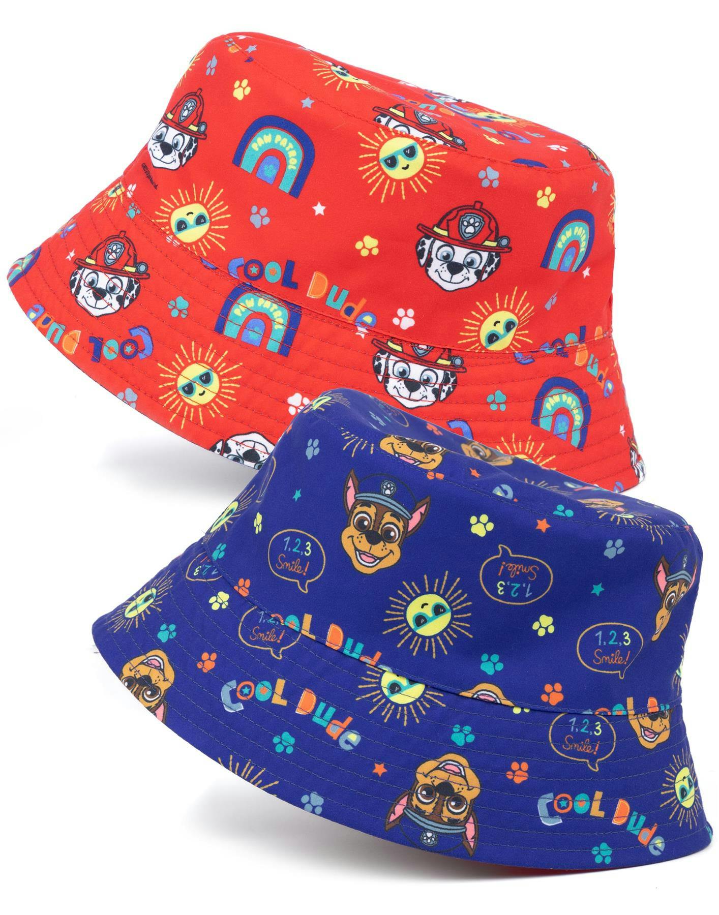 Vanilla Underground Boys Blue/Red Paw Patrol Multicolou Bucket Hat (One Size)
