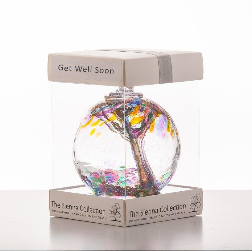 Rackhams Turquoise 10Cm Spirit Ball - Get Well Soon- Multicoloured