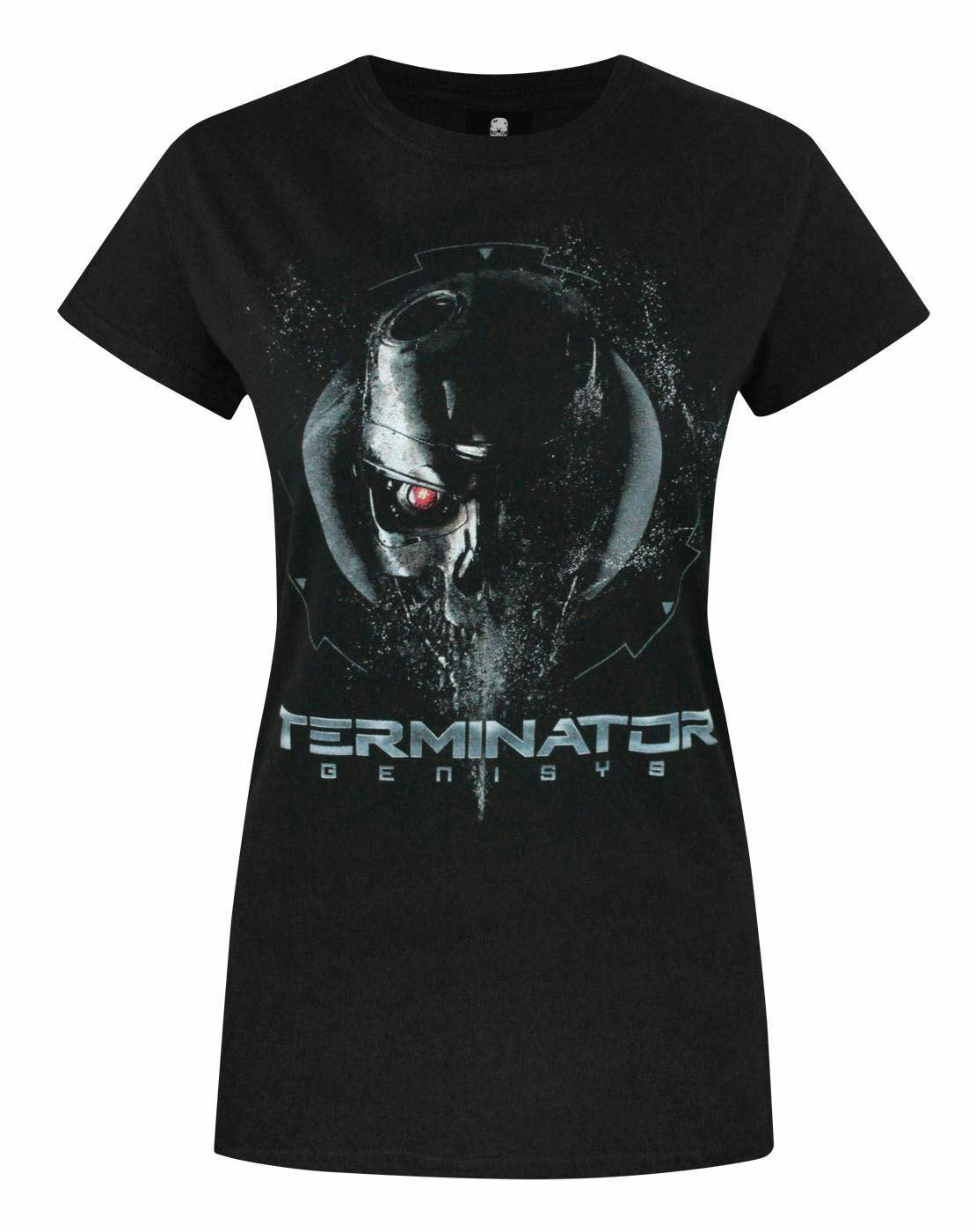 Vanilla Underground Women's Black Terminator Endoskeleton Short Sleeved T-Shirt - X-Large