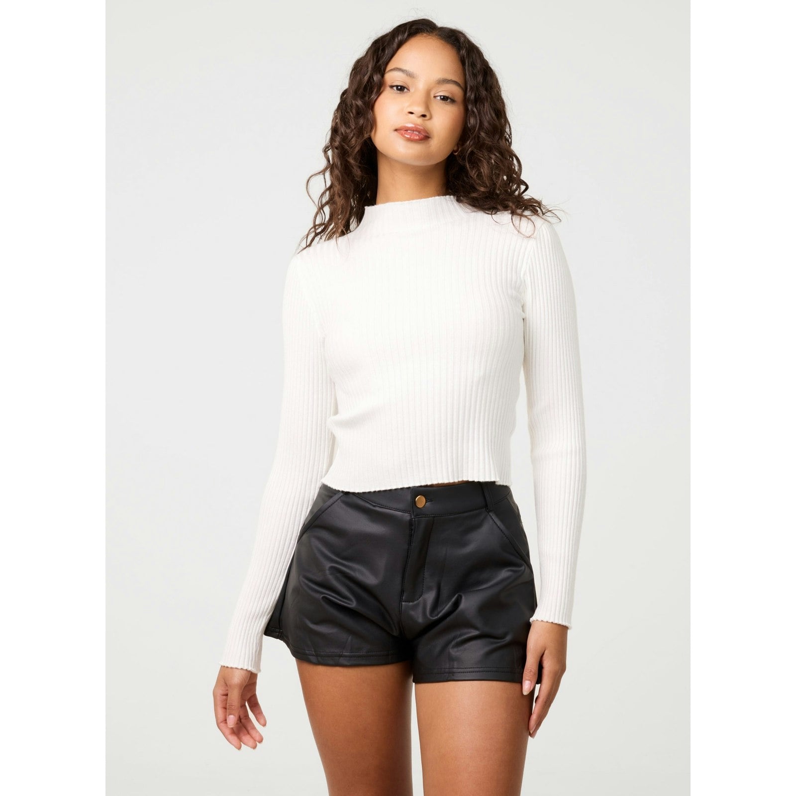 Pink Vanilla Pink/Ivory Vanilla Ribbed Jumper - M-L
