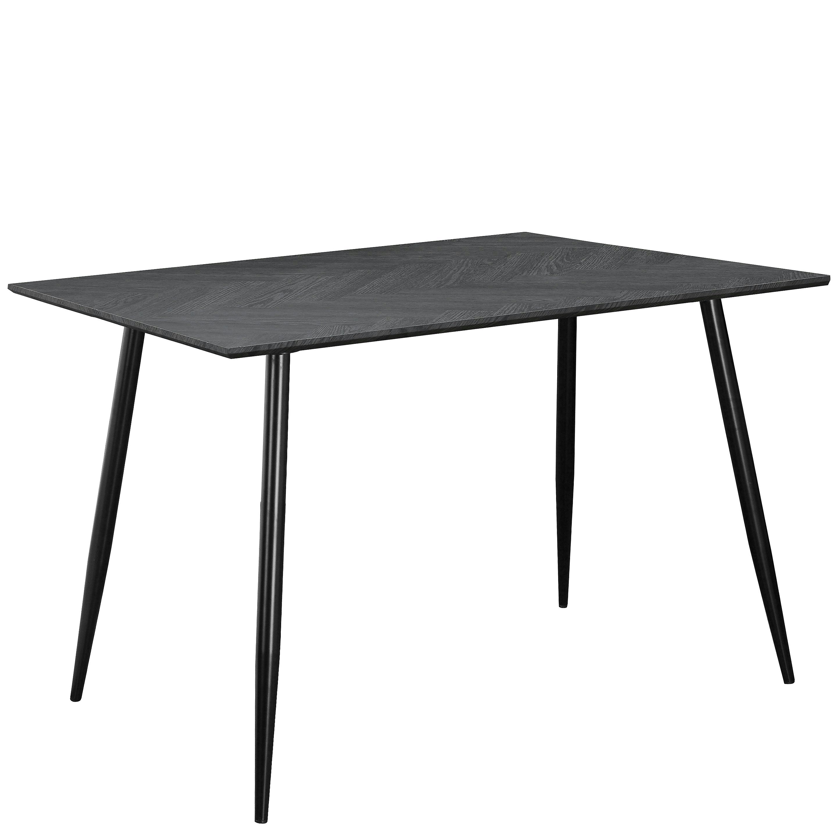 Rackhams Grey Monza Table 120 Fishbone Oakblack120x80x76cm
