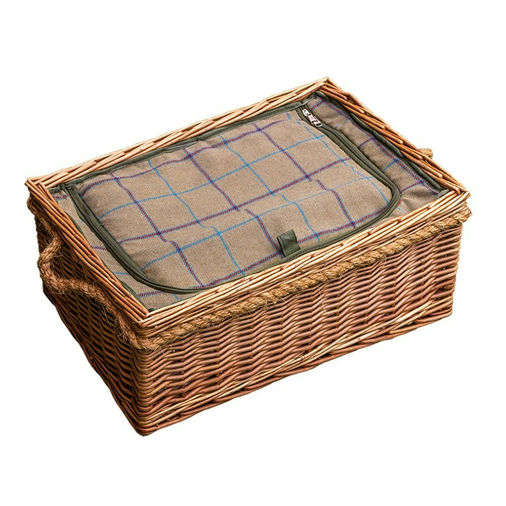Red Hamper Cheltenham Wicker Picnic Basket With Fitted Cooler - One Size