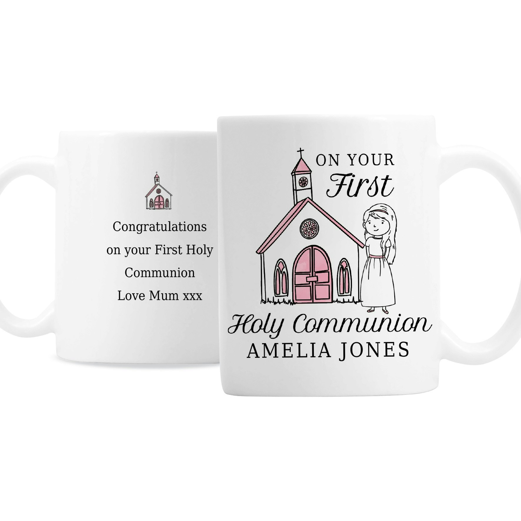 Personalised Memento Company Girls Personalised First Holy Communion Mug