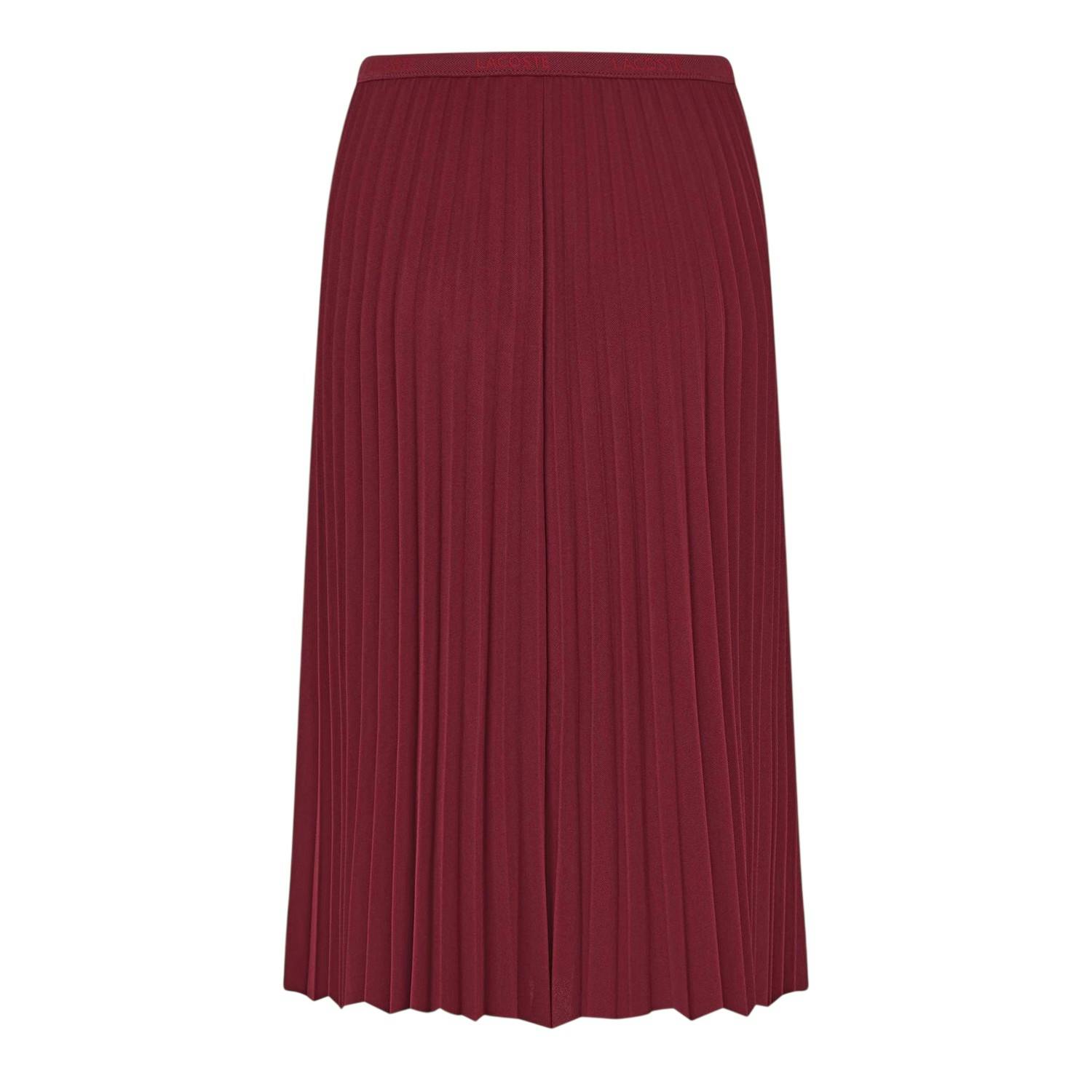 Lacoste Women's / Pleated Polyester Midi Skirt - Zinfandel - 6 Uk L - Zinfandel - 100% Polyester