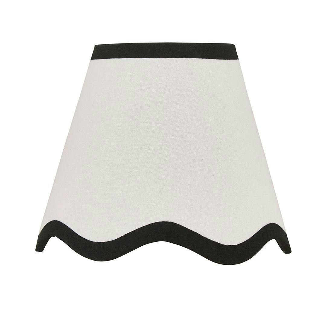 Pagazzi Lighting White/Black Ripple Candle Shade Off 15Cm