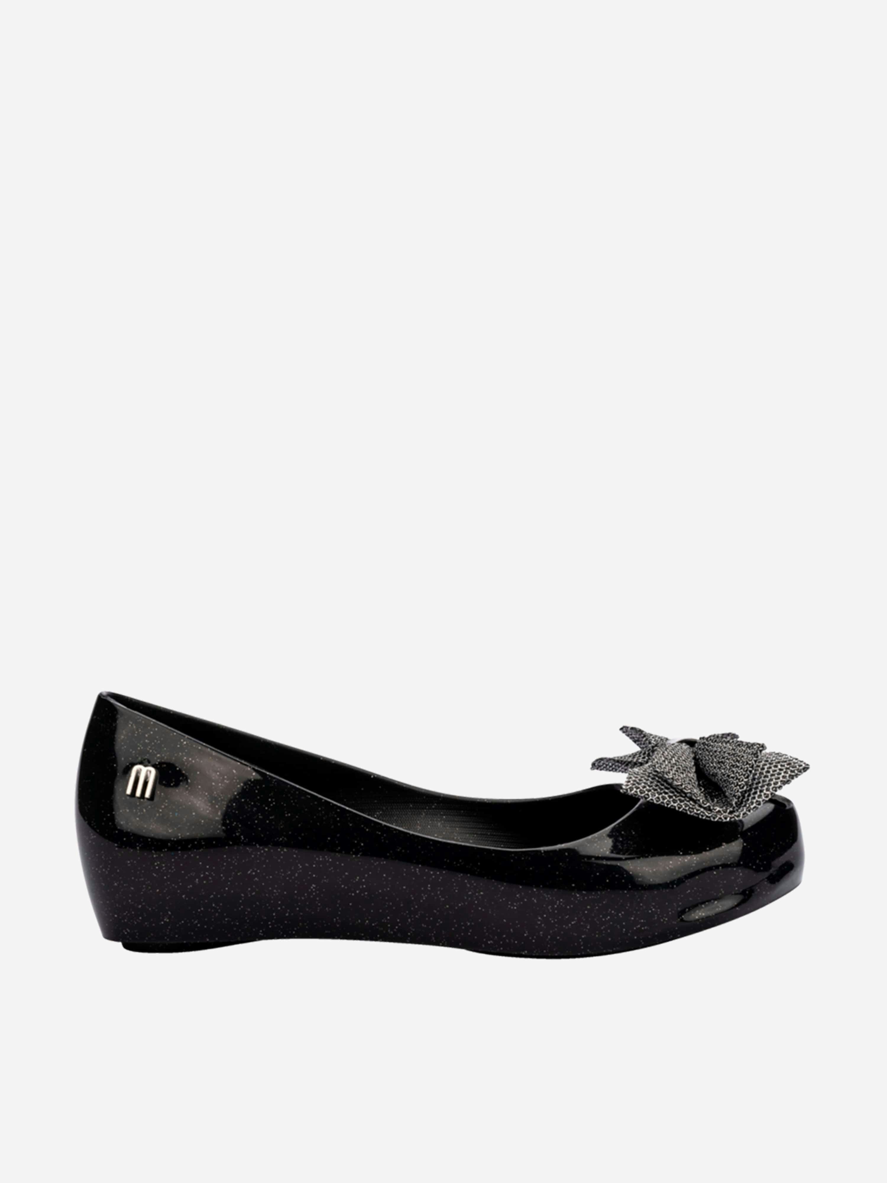 Mini Melissa Girls Black Ultra Sweet Xii Ballerinas In - Eu 28 - 29 Uk 10