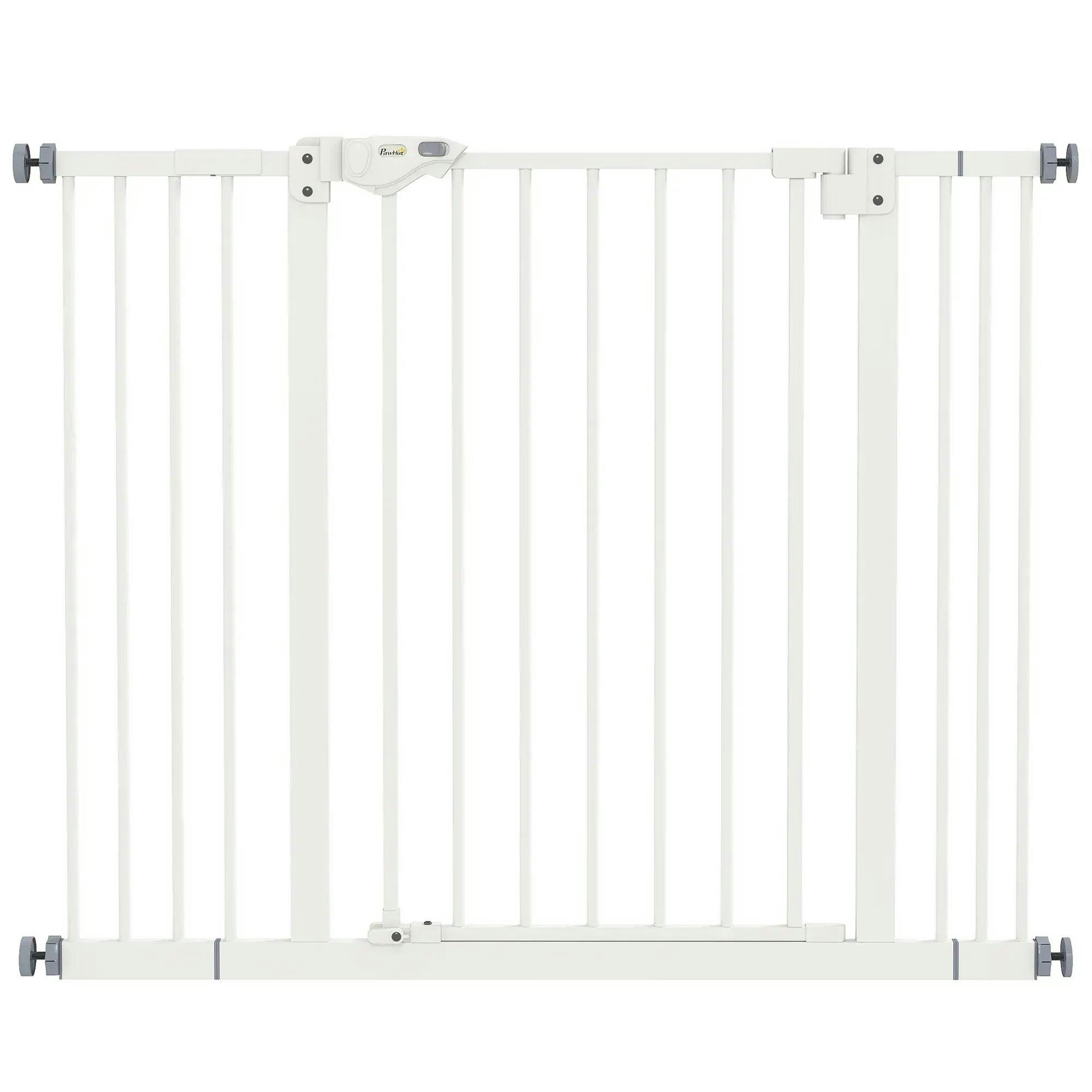 Pawhut Unisex White Adjustable Safety Gate W/ Four Adjustable Screws In - Image 4