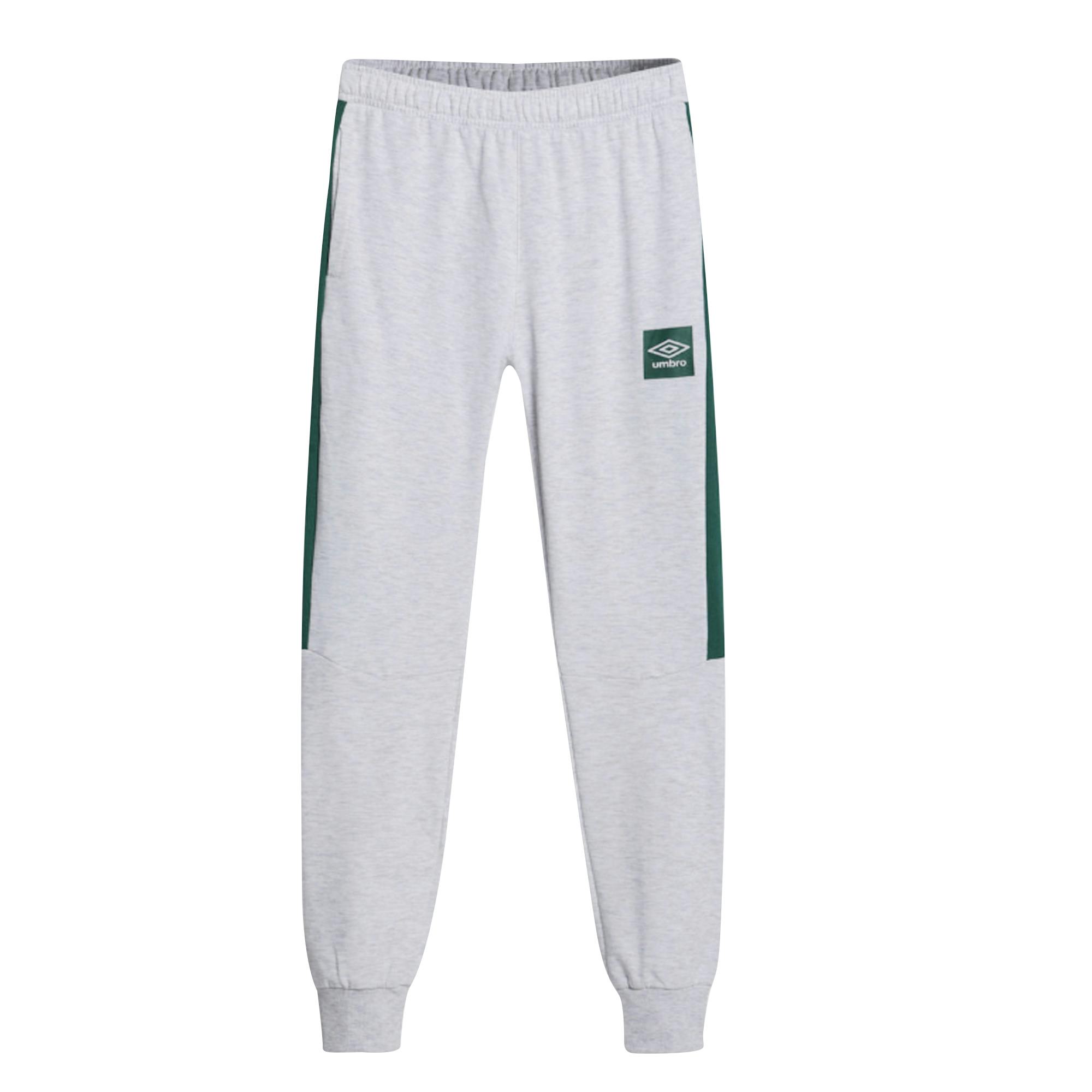 Umbro Men's Terrace Jogging Bottoms - Ice Marl/Fir - L R - Ice Marl/Fir - 85% Cotton/15% Polyester