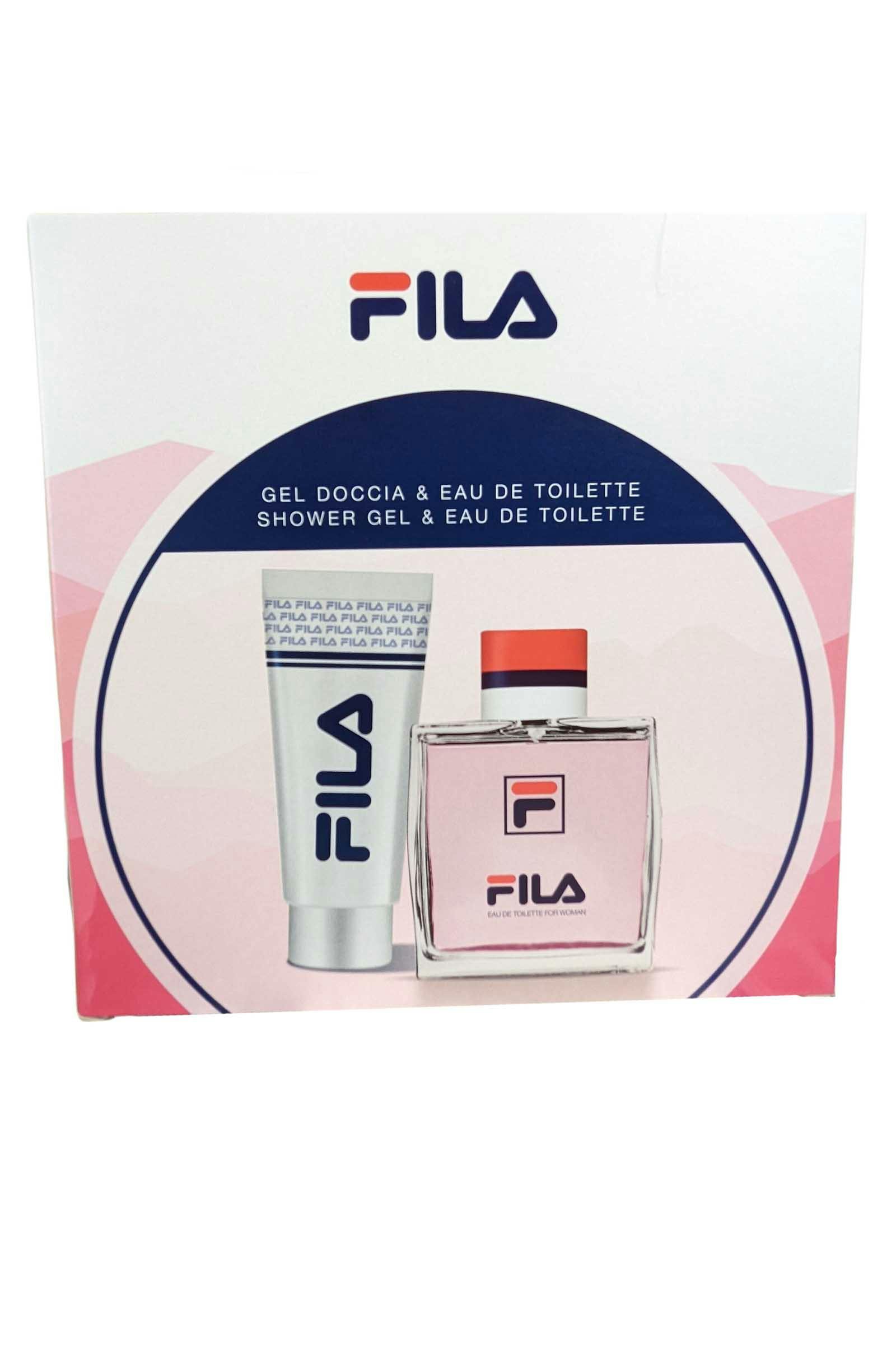 Fila Women's Orange/White/Light For Eau De Toilette Spray 100Ml Shower Gel 200Ml