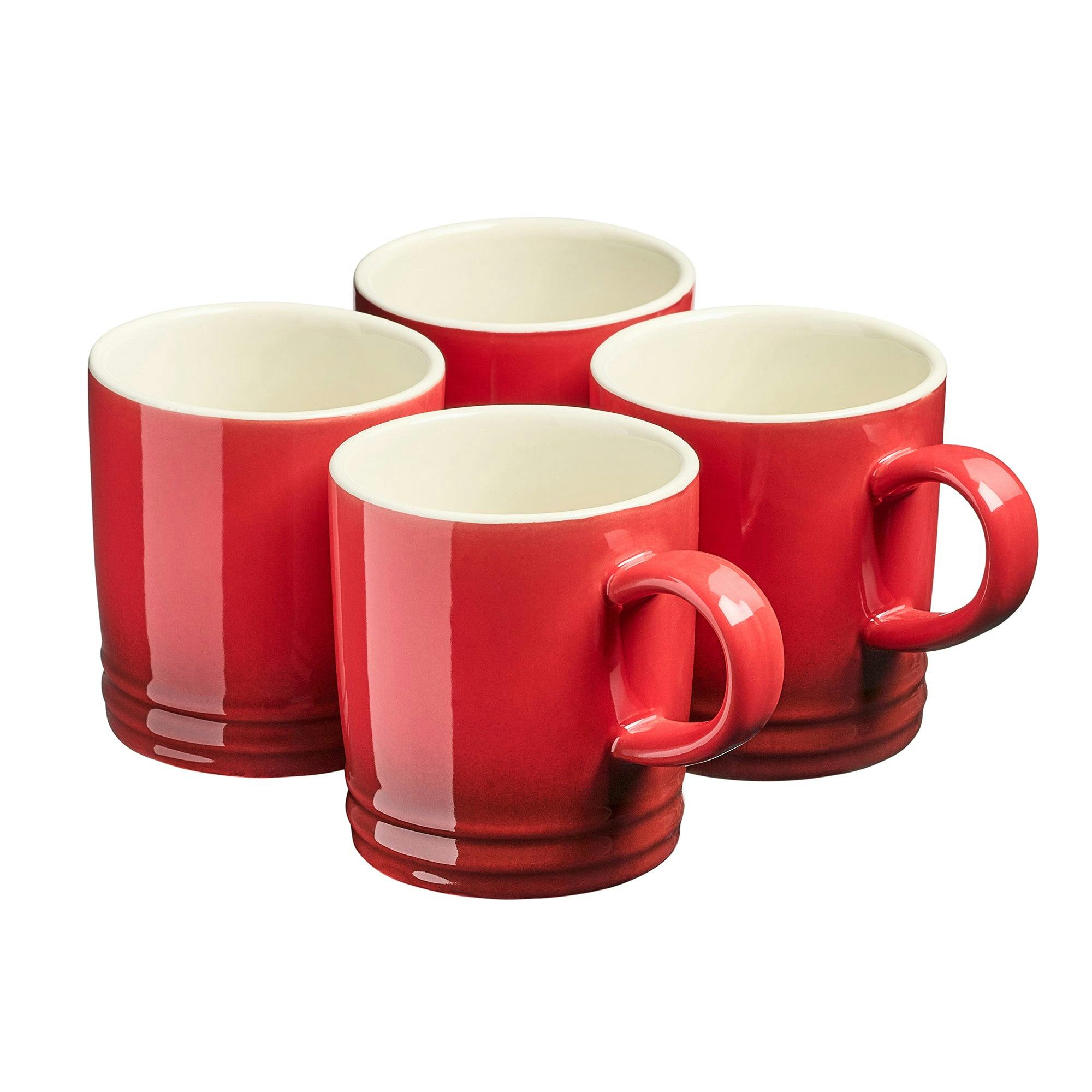 Cooks Professional Red 4 Piece Midi Coffee Mug Set | 240Ml |