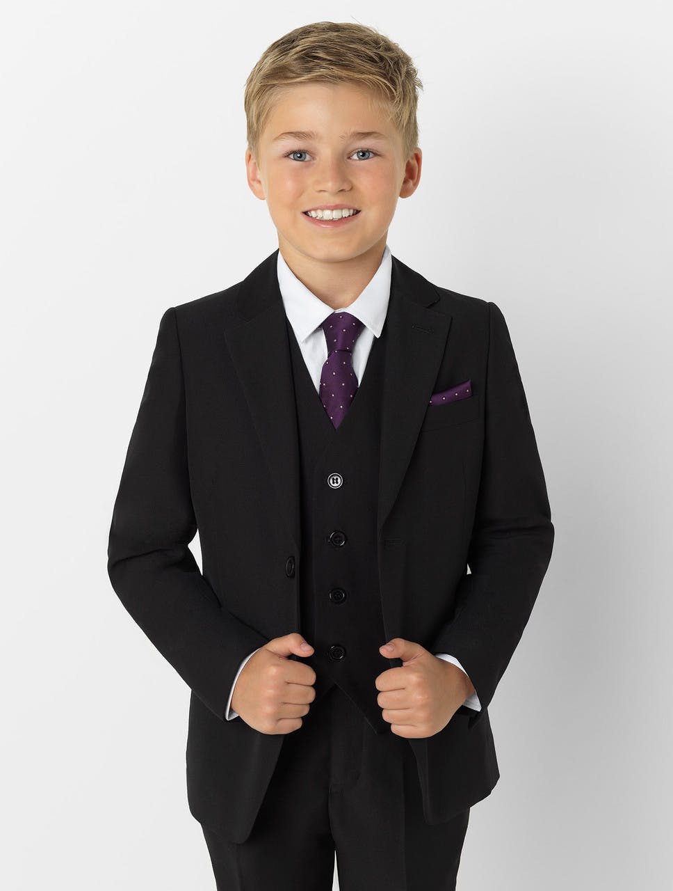 Roco Boys Black Suit - Modern Fit - 03 Years