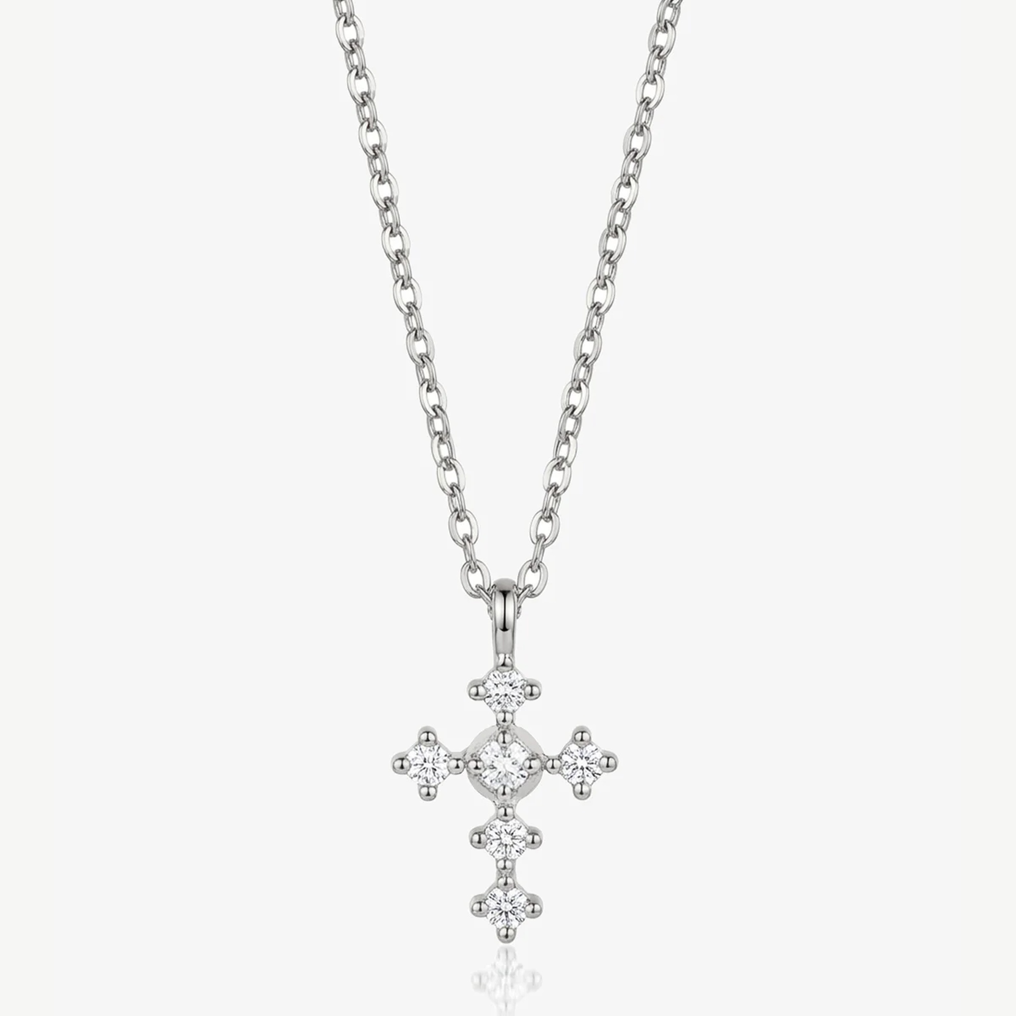 Muchv Silver Dainty Cross Necklace