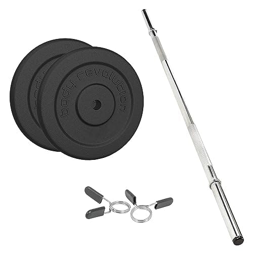 Body Revolution 1.2M 1" Barbell And 8.5Kg Set Cast Iron Weight Plate