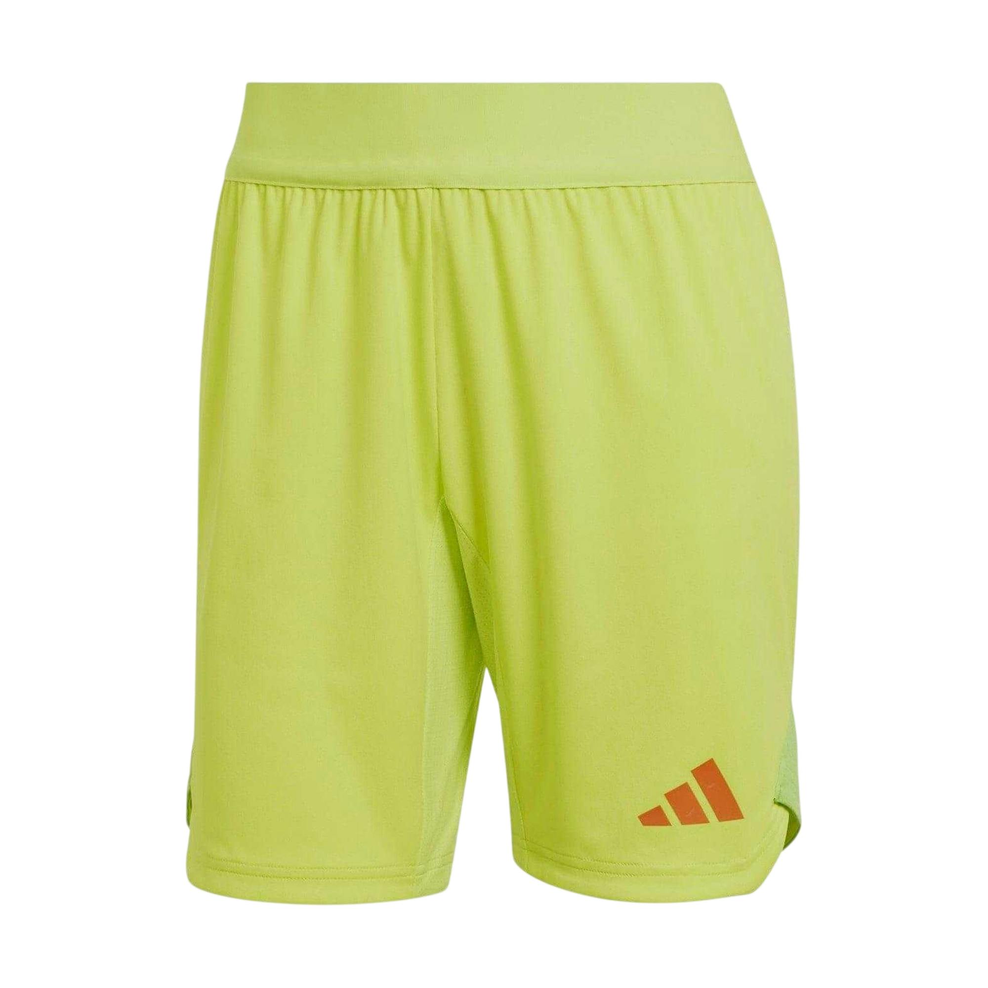 Adidas Unisex Yellow Adult T24 Goalkeeper Shorts - Solar - L - Solar - 100% Recycled Polyester