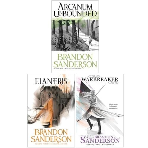 Various Publishers Brandon Sanderson Collection 3 Books Set (Arcanum Unbounded, Elantris And Warbreaker)