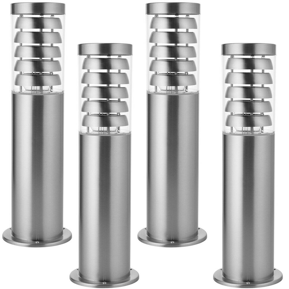 Rackhams Light Pack Outdoor Garden Bollard Stainless Steel Outside Path Led Lamp Post Size 4