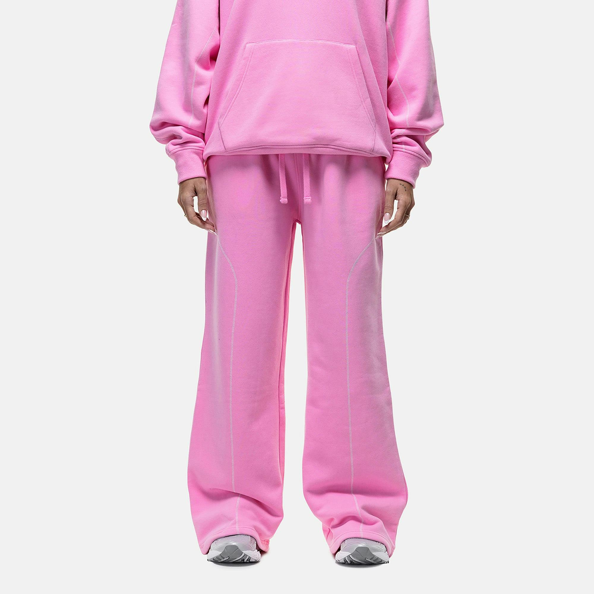 Good For Nothing Women's Pink Contrast Stitch Relaxed Jogger - Xxs