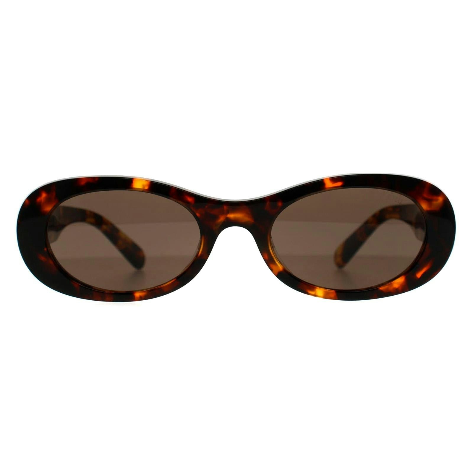 Miu Miu Women's Brown Oval Havana Dark Mu06zs Sunglasses - Image 12