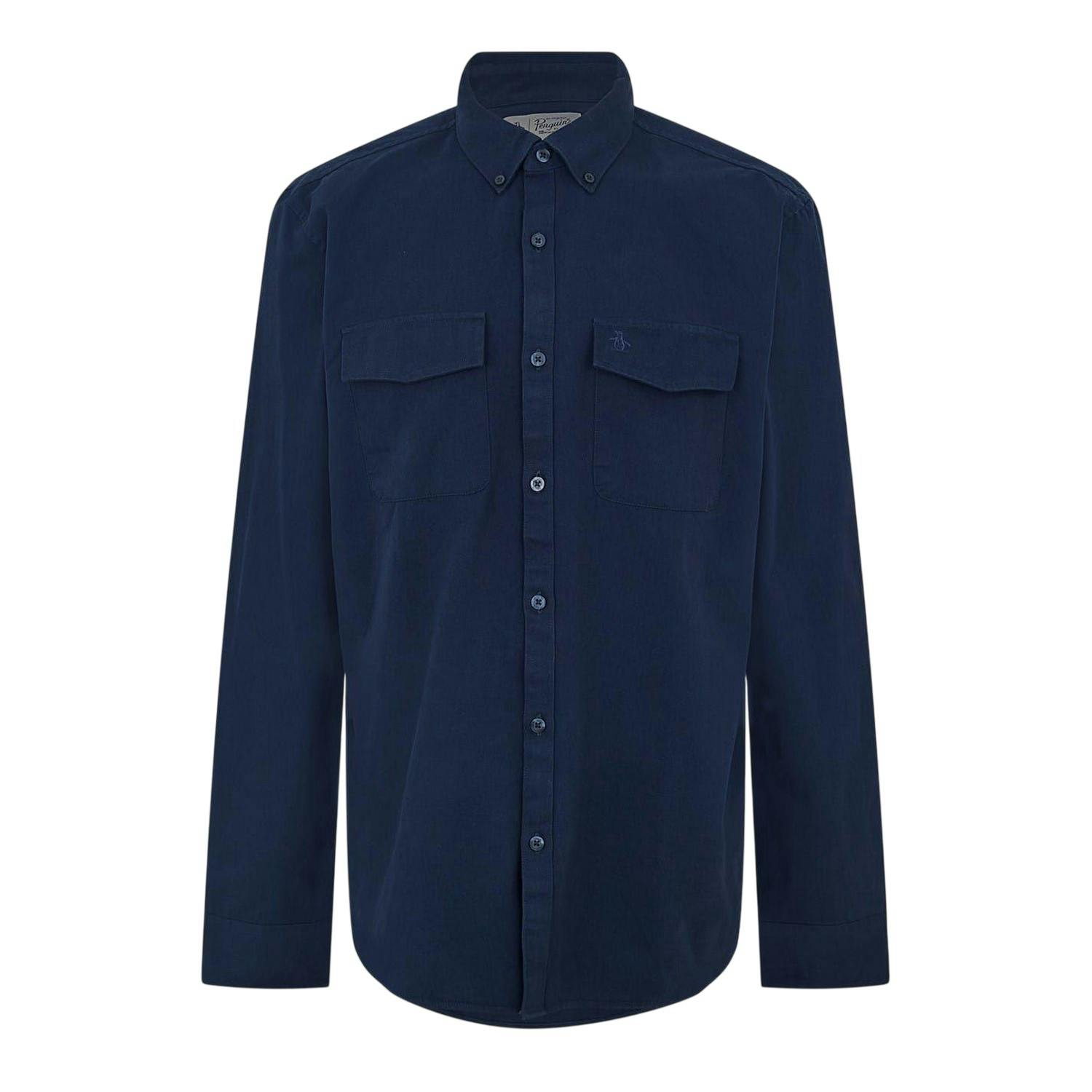 Original Penguin Men's Blue Regular Shirt - Yale - L - Yale - 100% Mixed